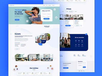 Hostels - One Page Design Wordpress booking booking design hostel hostels design landing page onepage themeforest ui design wordpress