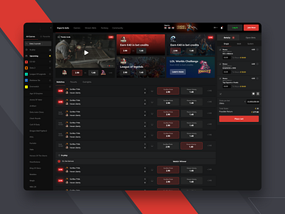 Esport Game Dashboard betconstruct csgo dashboard dexim dota2 e sport esport esports gambling game dashboard sport game dashboard