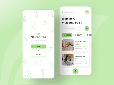 Gluten Free Restaurant Finder App app app design card clean concept creative design food app ios minimal mobile app mobile user interface navigation online shop payment product design restaurant app ui user interface ux