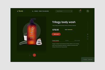 Beauty Web UI Design Exploration 2020 trend design beauty beauty app buy ecommerce minimal parlour popular shot product deisgn spa tazrin trendy uiux web web designer webdesign yoga