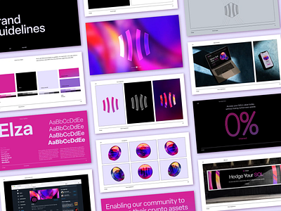Hedge Brand Guidelines 3d brand book branding futuristic guidelines logo pink