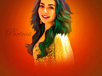 portrait digital painting photoshop portrait smudge painting