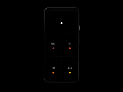 Colorful Chords - Home - Dark Mode brazilian chords dark ui darkmode design graphic guitar interface minimal music simple song