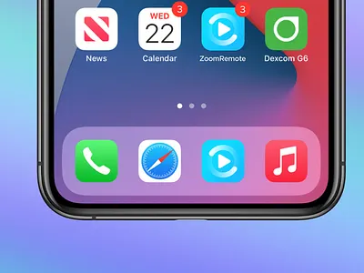 Zoom Remote - App Icon android app design app icon app mockup blue brand identity brand identity design branding gradient icon design icons ios app development logo mobile mobile design mockup mockup template remote app remote icon zoom zoom remote