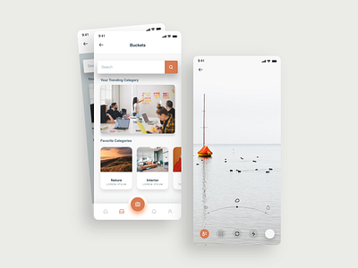 Photography Platform app branding clean design homepage mobile app photography ui ux