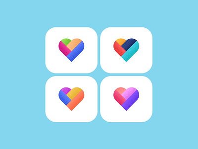 Hearts Illustration colorful colorpalette creative grain graintexture hearts illustration texture ui uiux webdesign