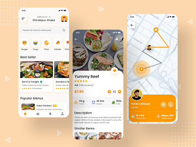 Online Food Delivery App Ui Design app 2020 delivery app delivery man delivery ui design design e commerce app food food and drink food app food delivery food delivery application food illustration foodie graphic logo design shop app ui uiux user interface ux design