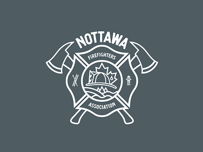 Firefighters Logo Single Colour adobe illustrator branding design firefighter logo logos vector