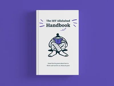 IIIT Allahabad Handbook clean concept cover ebook ebook cover ebook design minimal typography