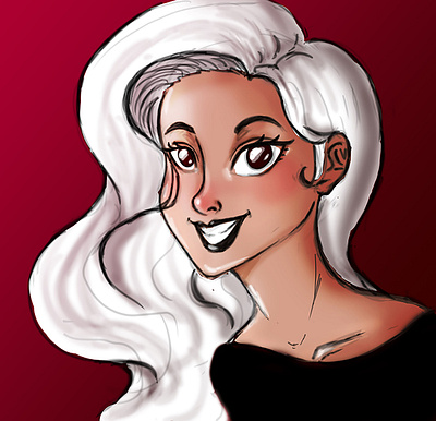 vinatge girl cartoon illustration digitalart illustration modern disney style vintage style