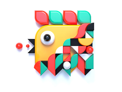 Geometric Bird 3d 3d design 3d icon animal bird bird illustration c4d cinema 4d geometric graphicdesign icon icon design illustration render shape simple visual design