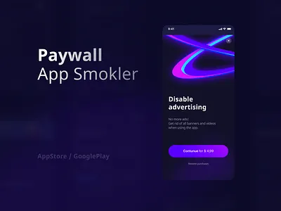 Paywall for Smokler app appstore design googleplay gradient illustration inspire mobile app mobileapp pay paywall popup smoke trend ui ui design ux ux ui ux design vector