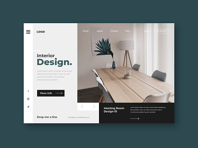 Interior Landing Page design graphic design interior landing page webdesign website design