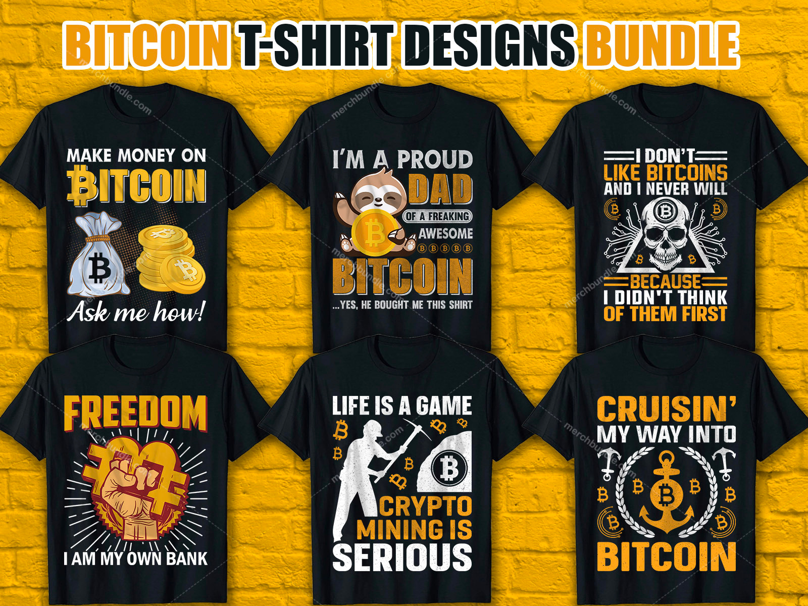 Bitcoin T-Shirt Designs For Merch By Amazon by Rohit on Dribbble