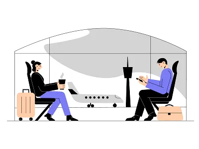 Vectober 17: Storm airport design flat graphic design illustration illustrator inktober2020 minimal plane storm vectober2020 vector