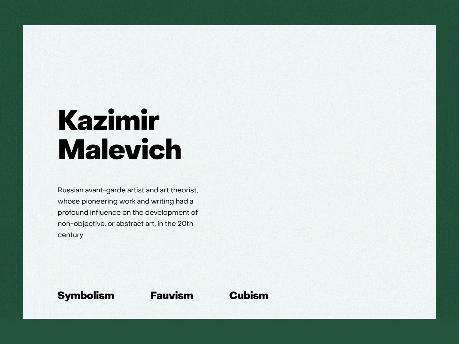 Exhibition Landing animation design exhibition illustration landingpage malevich uiux web webanimation webdesign