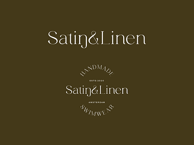 Satin & Linen Logo by Labels Studio branding clothing brand design fashion brand logo logo design logo inspiration logotype mark minimal swimwear logo wordmark