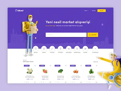 Bikauf Online Supermarket branding dashboad freelance freelance design freelancer illustration online online marketing online shop online store page supermarket typography ui ux ux webdesign website xd design