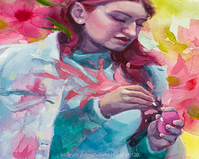 "Music" watercolor + white gouache painting character character art character design drawing girl girl character girl portrait gouache illustration illustration art portrait portrait art portrait illustration portrait painting still life traditional art watercolor watercolor art watercolor illustration watercolor painting