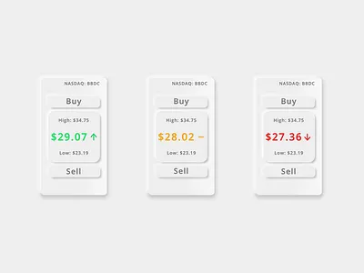 Simple Stocks neumorphism