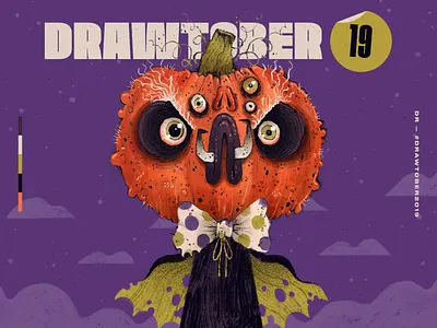 Drawtober 2019 art artwork character character design drawing drawing challenge drawtober halloween handmade illustration monster pumpkin scary