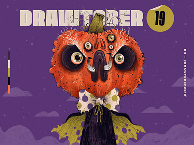 Drawtober 2019 art artwork character character design drawing drawing challenge drawtober halloween handmade illustration monster pumpkin scary