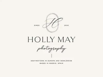 Holly May Logo by Labels Studio branding classy logo elegant logo high end logo logo logo design logo inspiration luxury logo photographer logo photography logo script logo sophisticated logo wedding logo