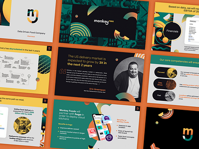 Monkey Foods | Pitch Deck branding deck deck design design ghost kitchen logo pitch deck pitch deck design presentation startup ui vector