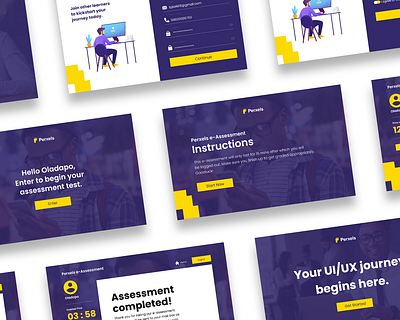 assessment page for Perxels website branding design illustration minimal ui ux web