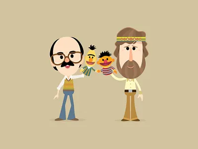 Jim and Frank adobe illustrator character design cute illustration jerrod maruyama kawaii vector