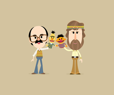 Jim and Frank adobe illustrator character design cute illustration jerrod maruyama kawaii vector