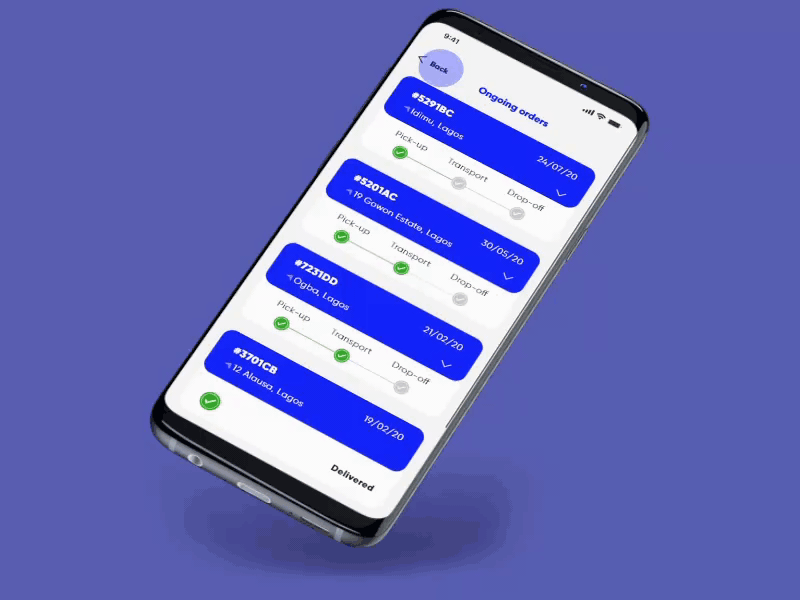 Map Interaction animation adobe xd after effects animation app design clean clean design delivery app interaction design logistics logistics app map map animation ui uxdesign