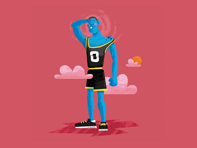 Blanko - Blue Monstar alien basketball illustration jordan looney looney tunes monstars monsters spacejam