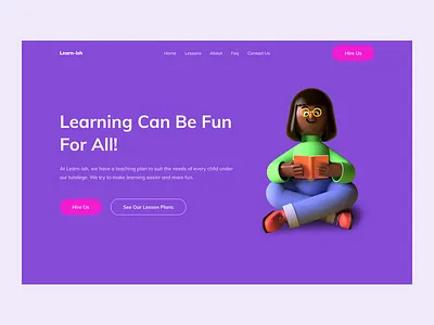 Tutoring Website 100daysofui dailyui design figma figmaafrica homepage landing page landing page design landingpage ui