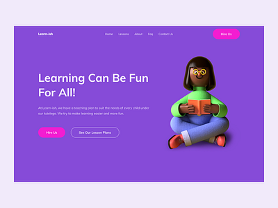 Tutoring Website 100daysofui dailyui design figma figmaafrica homepage landing page landing page design landingpage ui