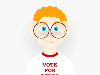 Nerdy boy cartoon character css css art css drawing css3 html html css html5 illustration napoleon dynamite nerd nerdy vector vote for pedro