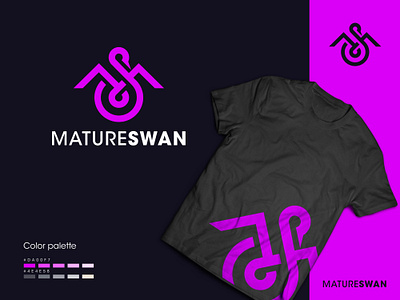 mature swan LOGO design branding logo monogram logo swan logo