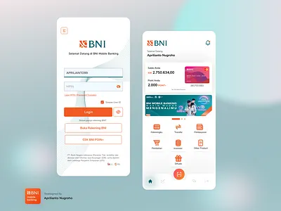 BNI Mobile Banking App Re-Design app banking design dribbble expenses figma financial app illustration income mobile app mobile banking app ui uidesign ux uxdesign