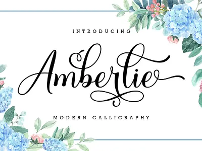 Amberlie design illustration logo modern modern calligraphy ui wedding