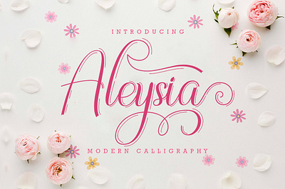 Aleysia calligraphy design illustrator logo modern wedding
