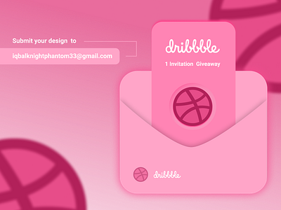 Invitation dribbble design invitation minimalist