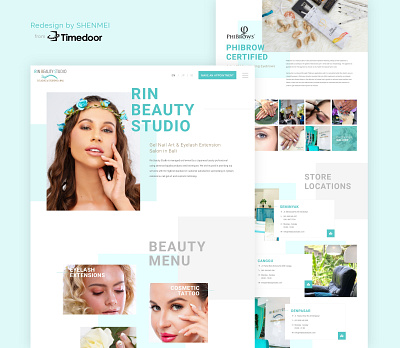 Rin Beauty Studio Website Re-design branding design flat minimal timedoor ui ux web web design website
