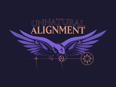 Unnatural Alignment animal astrology astronomy bird character corvid crow illustration illustrations magic magical mystery mystical raven space sun witchy
