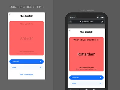 Gif Banana Quiz Creation Step 3 app component create create quiz design system gif minimal minimalist mobile quiz quiz app quizzes quizzes app responsive responsive design system ui ui ux uiux ux