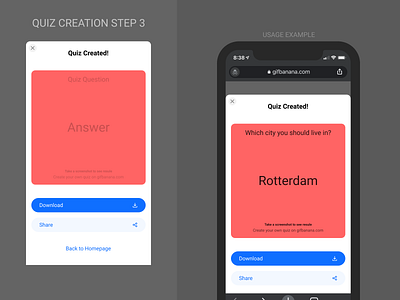 Gif Banana Quiz Creation Step 3 app component create create quiz design system gif minimal minimalist mobile quiz quiz app quizzes quizzes app responsive responsive design system ui ui ux uiux ux