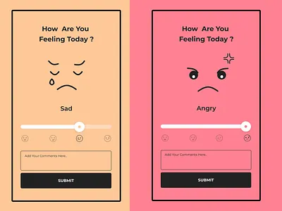 Emotional Slider clean design illustration simple ui uidesign