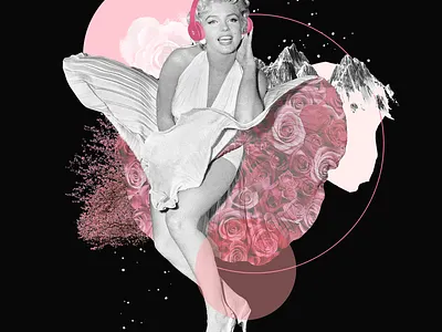 Beats by Marilyn Monroe art design graphic art graphicdesign marilyn monroe marilynmonroe photoshop pink