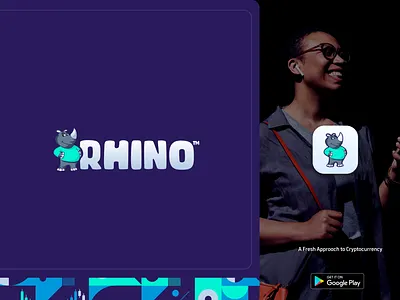 Rhino Logo app branding cartoon character color design icon illustration logo rhino symbol typography