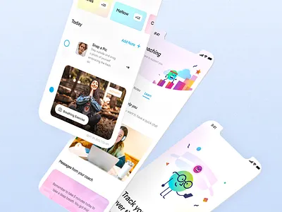 BeMe Health 3d app apple case study design dribbble health app healthcare illustration ios mental health pastel ui