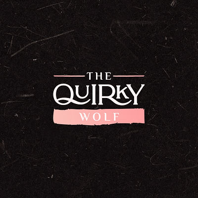 The Quirky Wolf Logo Design designer mehul designing logo design logo designer minimal logo modern logo peach logo pink logo playful logo